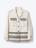 Textured stripe utility jacket