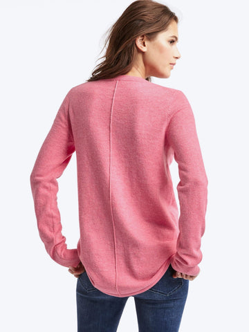 Deep V-neck long sleeve sweater