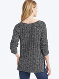 Chunky open-neck sweater