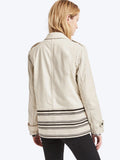 Textured stripe utility jacket